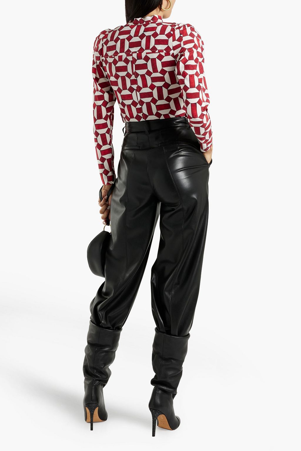 ISABEL MARANT Artus tie-neck printed silk-blend crepe blouse