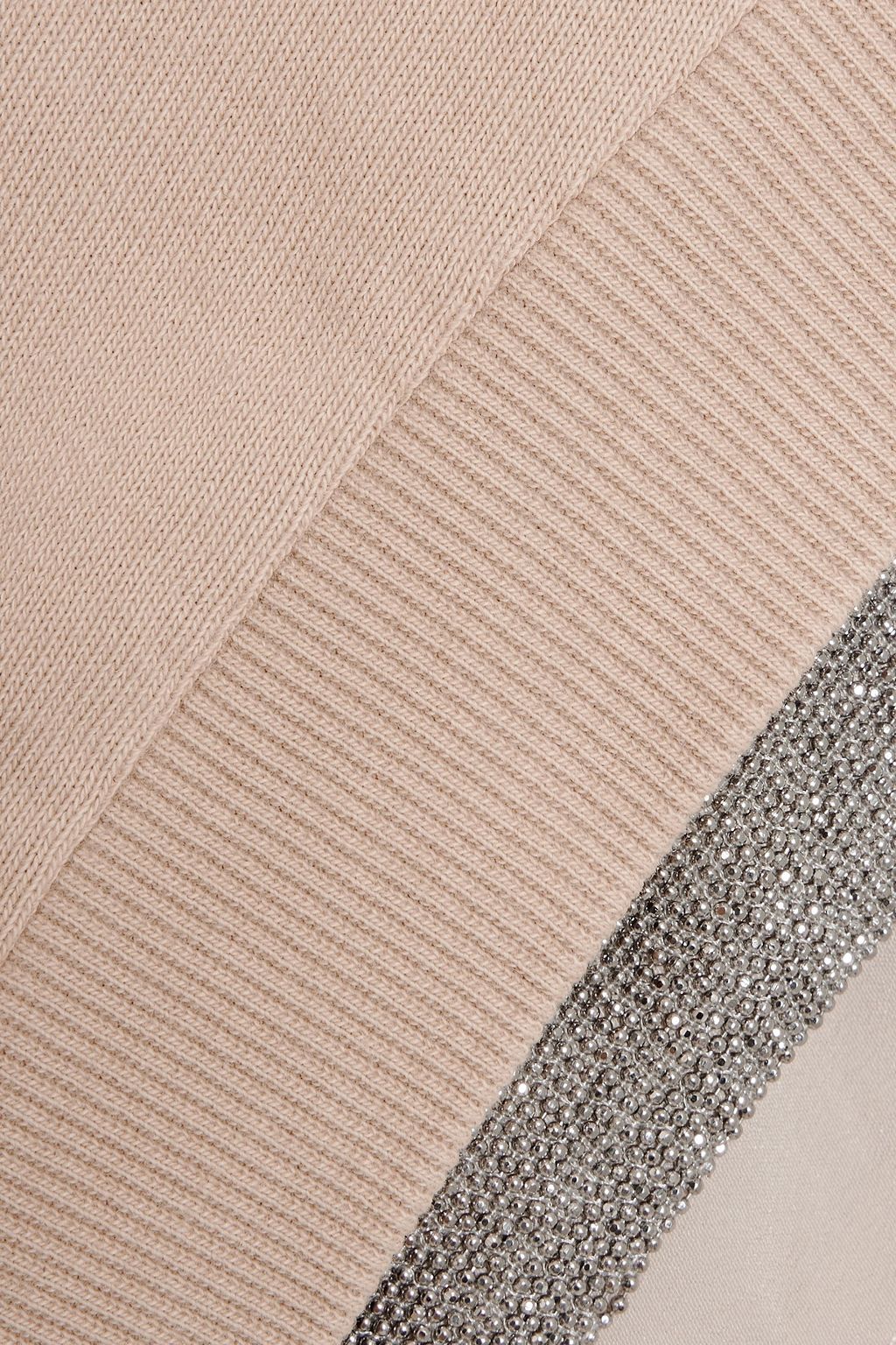 BRUNELLO CUCINELLI Bead-embellished French cotton-terry hoodie