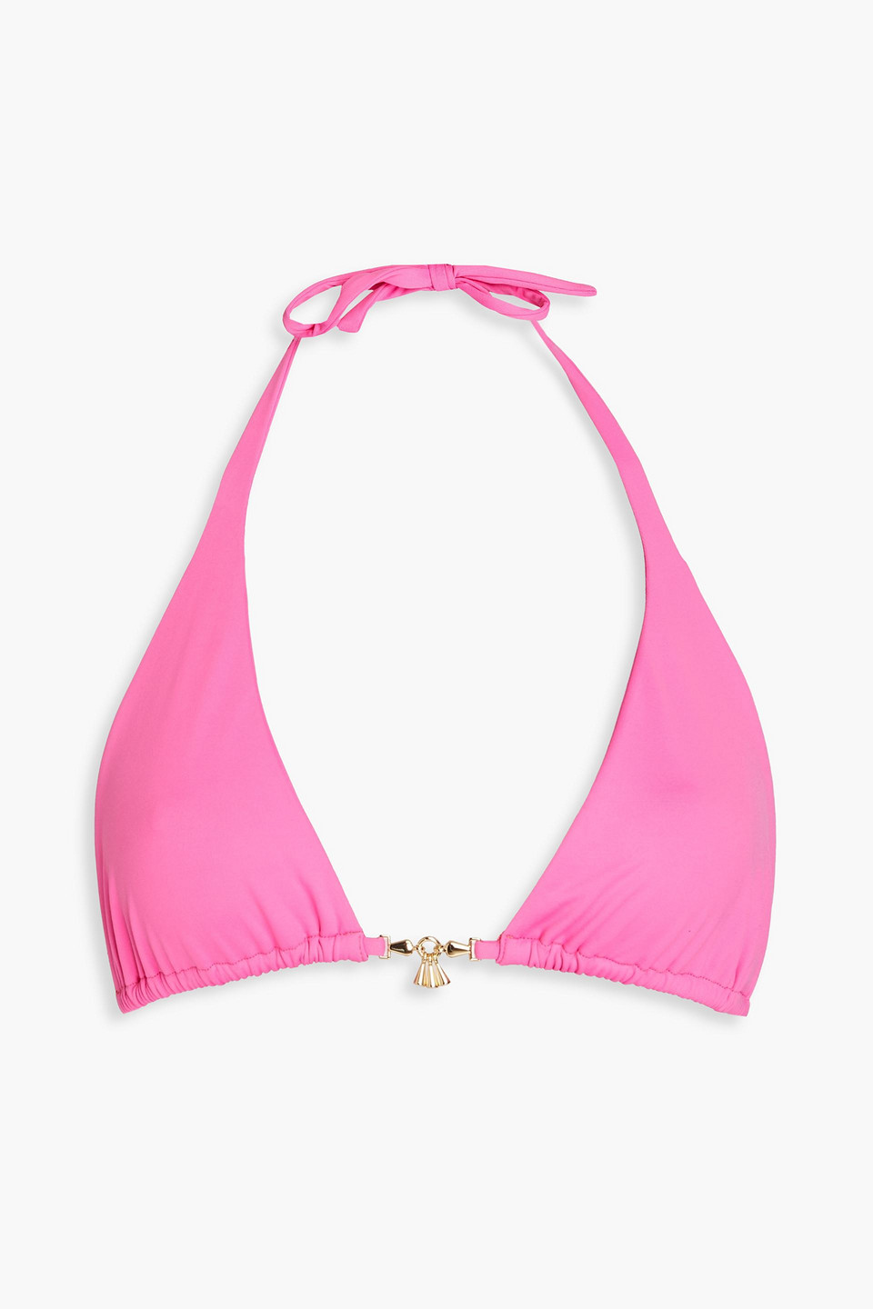 Melissa Odabash Dubai Halterneck Triangle Bikini Top In Bright Pink