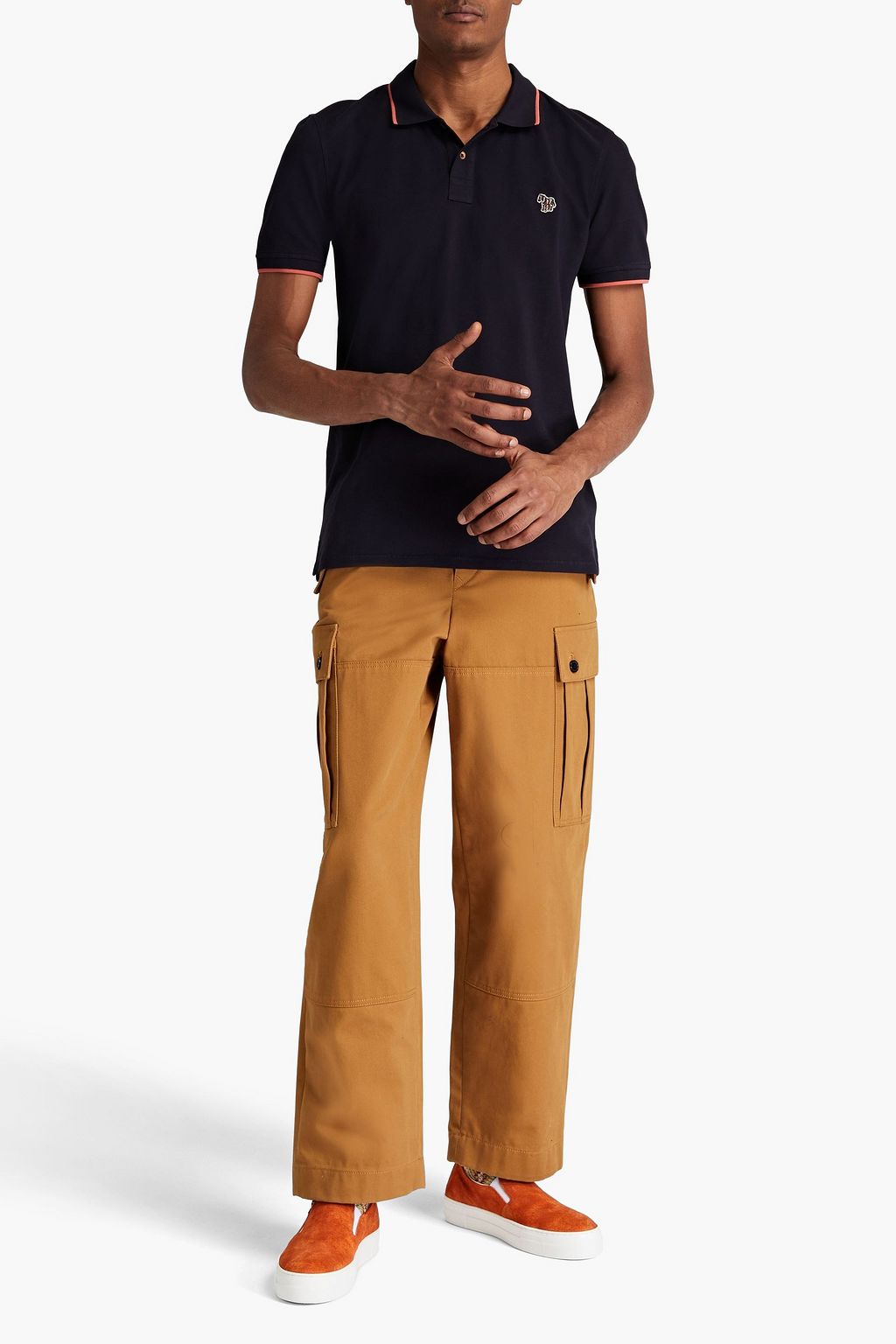 PS PAUL SMITH Embroidered cotton-piqué polo shirt