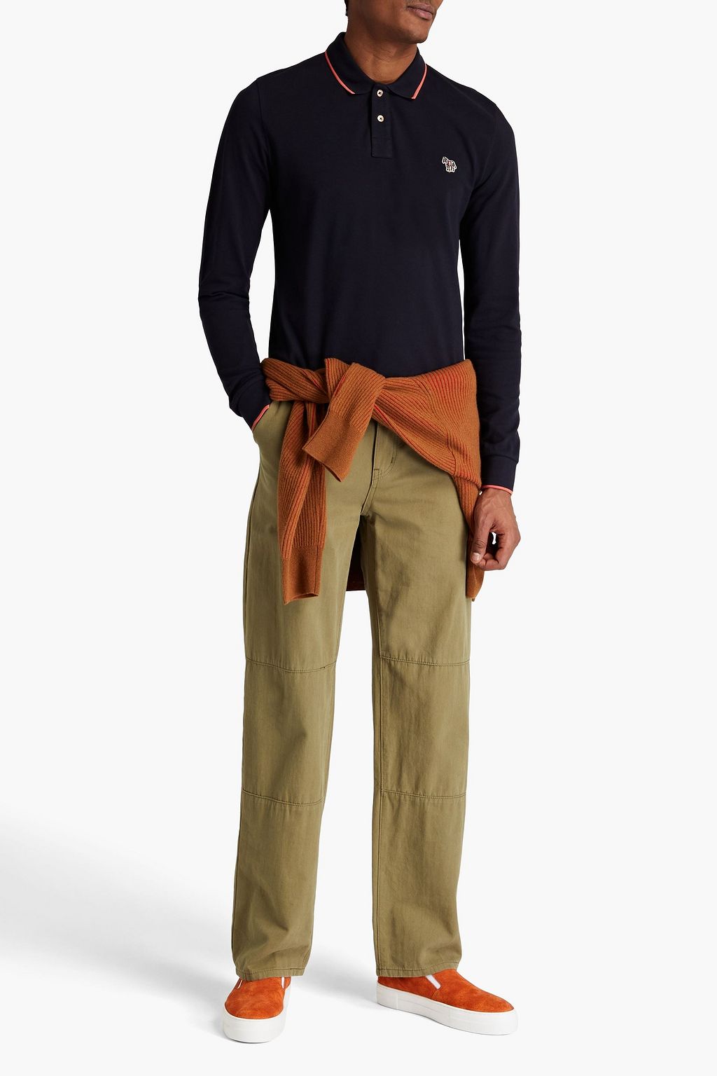 PS PAUL SMITH Embroidered cotton-piqué polo shirt