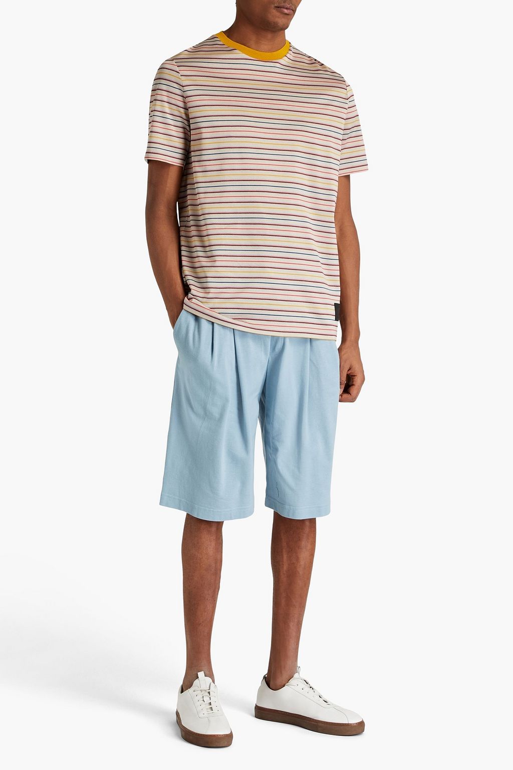 PAUL SMITH 스트라이프 코튼 저지 티셔츠