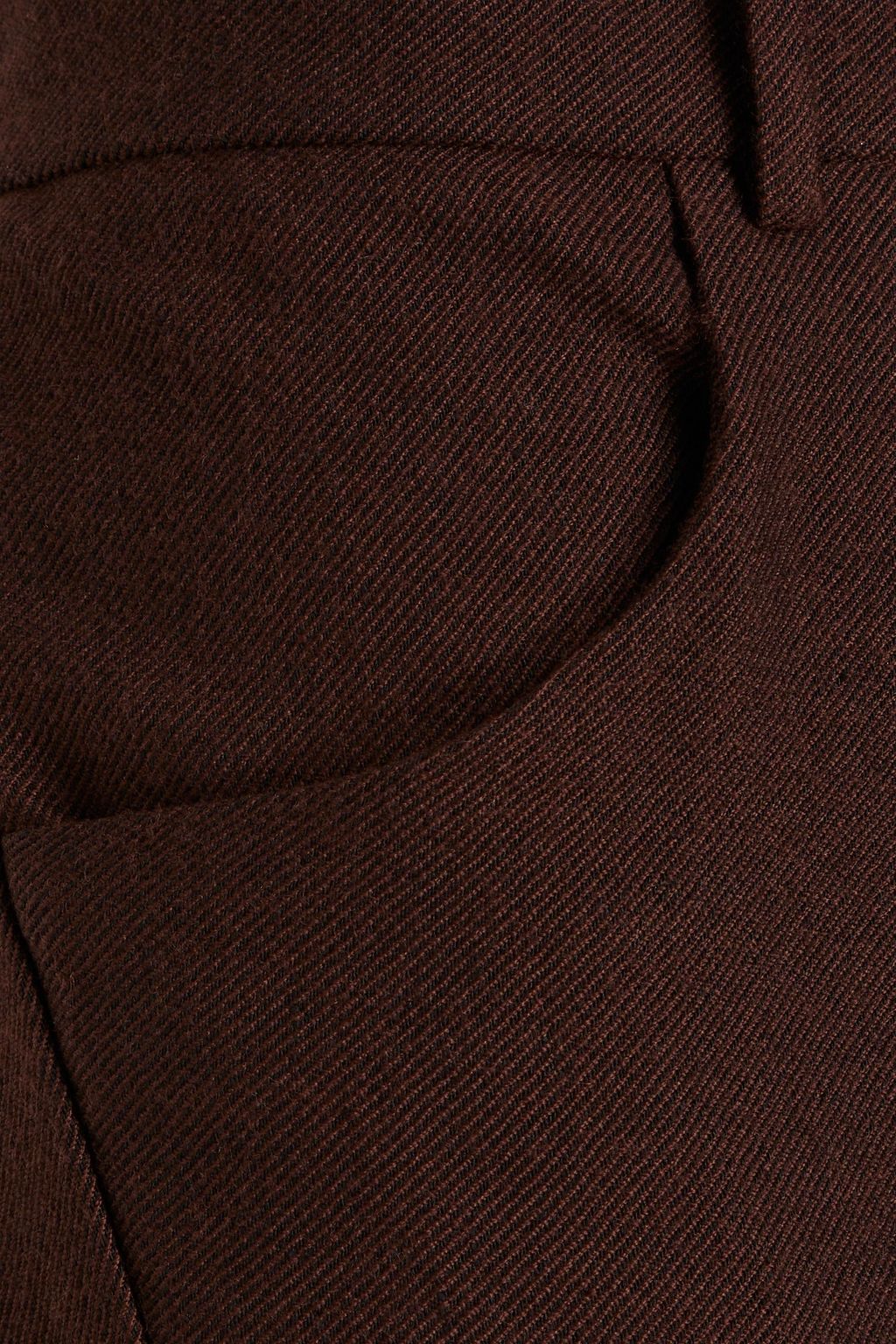PETAR PETROV Fluted wool and linen-blend culottes