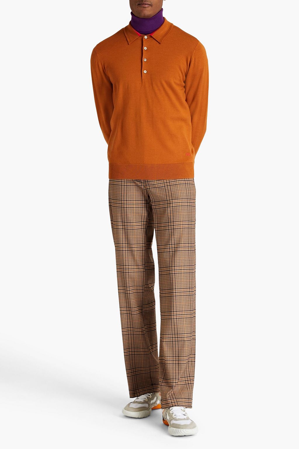 PS PAUL SMITH Pullover aus Merinowolle mit Polokragen