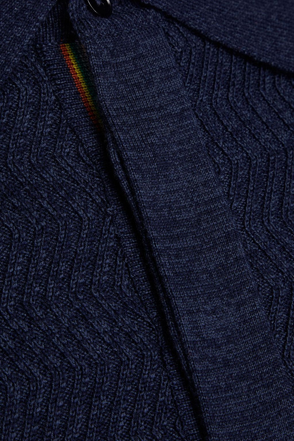 PAUL SMITH Gerippter Pullover aus Merinowolle mit Polokragen