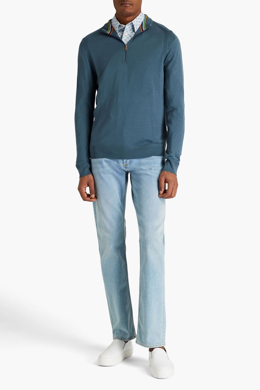 PAUL SMITH Merino wool half-zip sweater