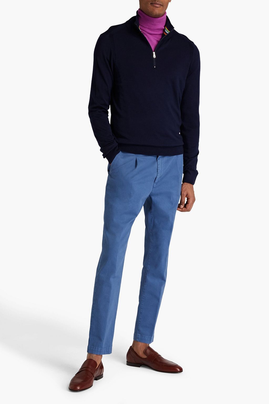 PAUL SMITH Merino wool half-zip sweater