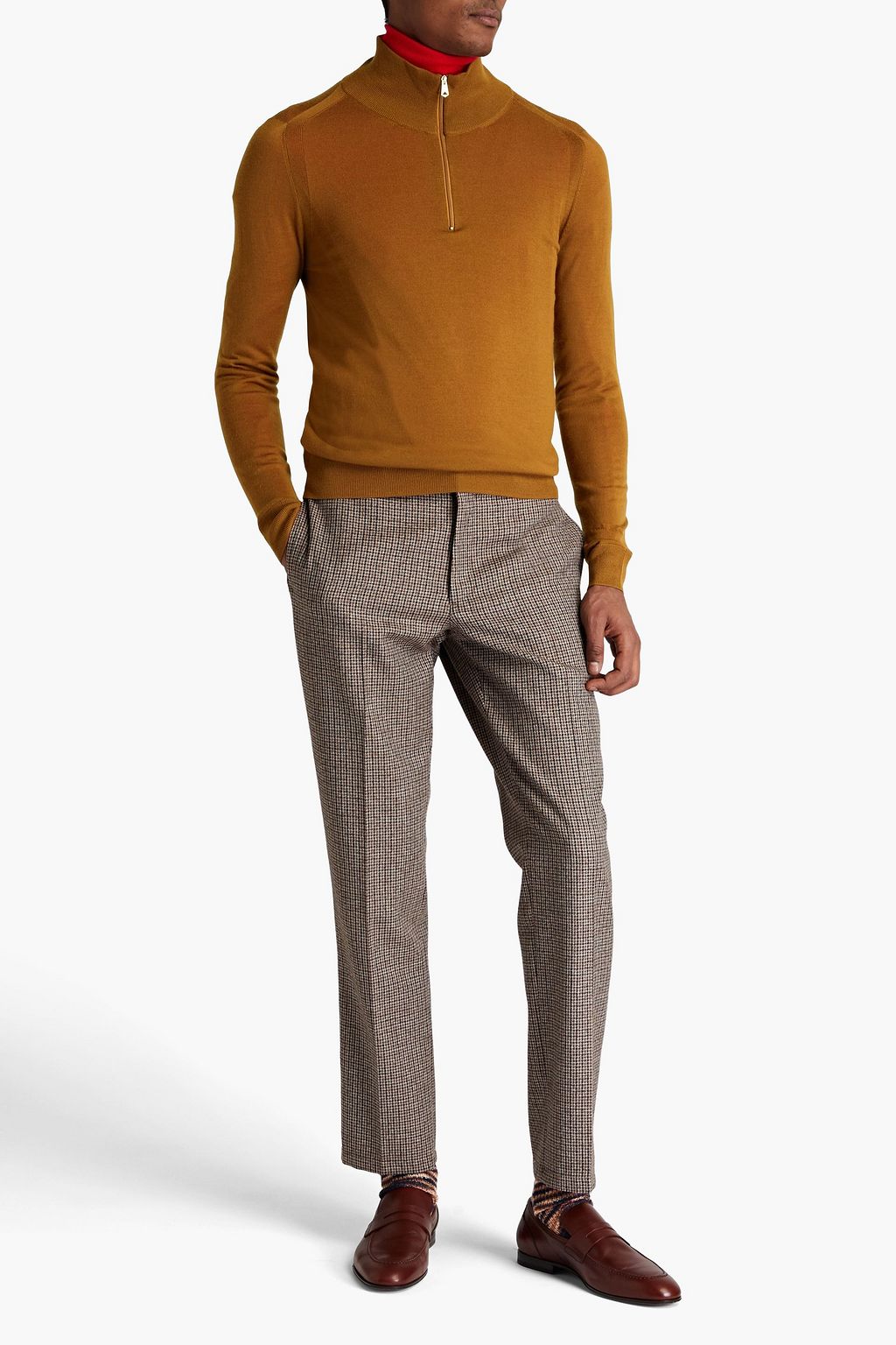 PAUL SMITH Merino wool half-zip sweater