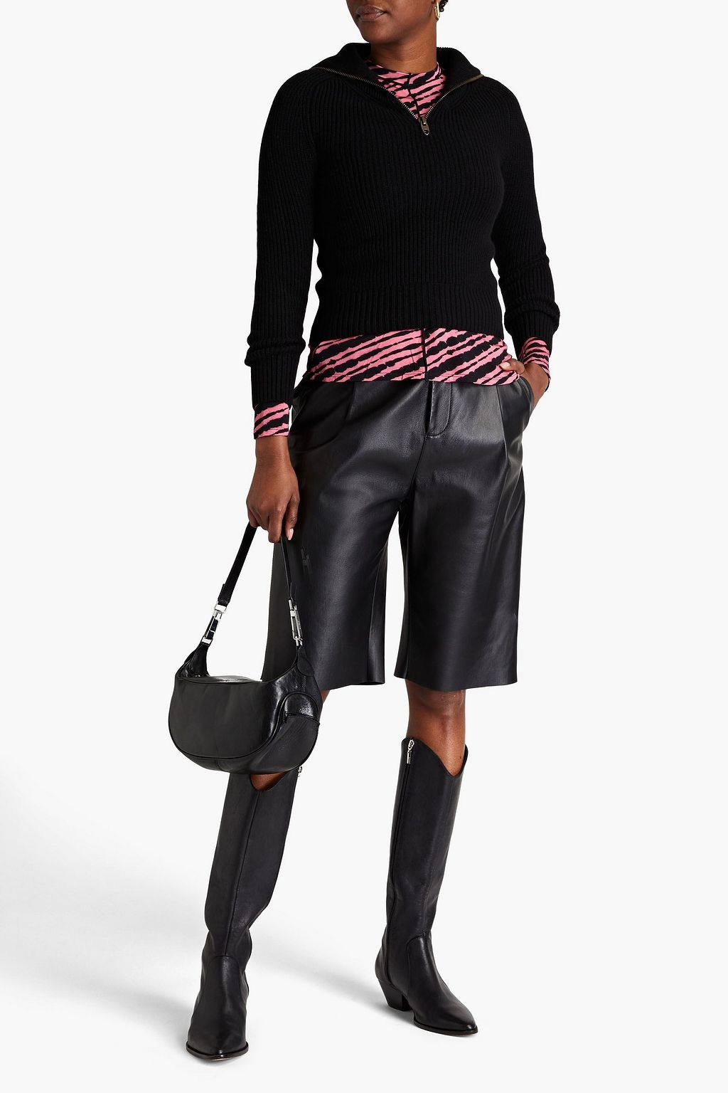 PETAR PETROV Felix ribbed cashmere half-zip sweater