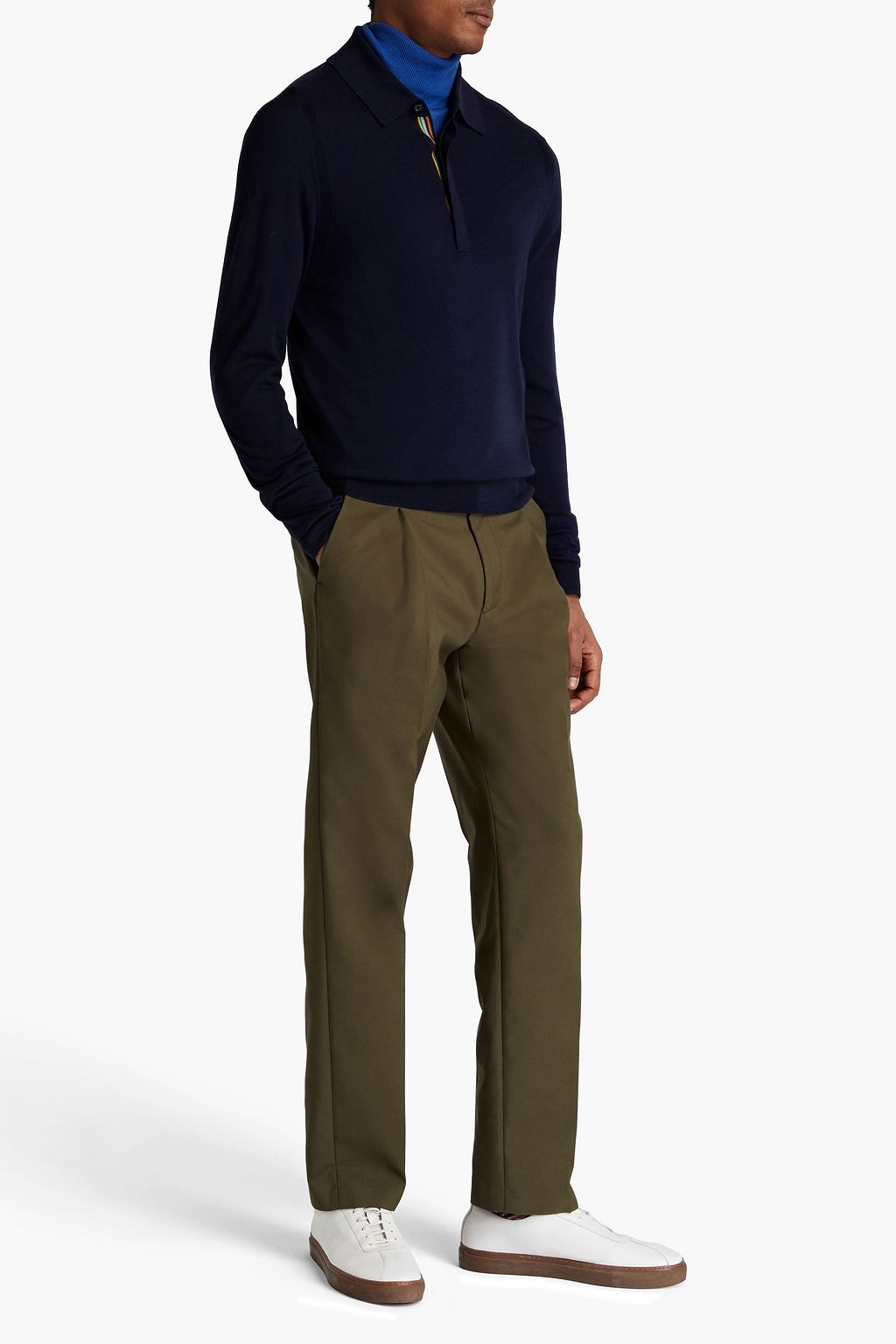 PAUL SMITH Merino wool polo sweater