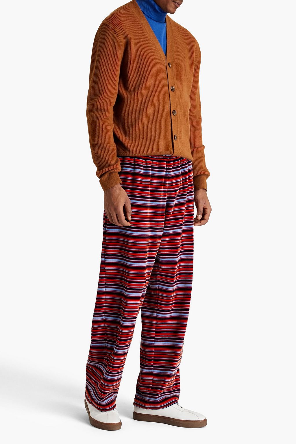 PAUL SMITH Ribbed wool and cotton-blend cardigan
