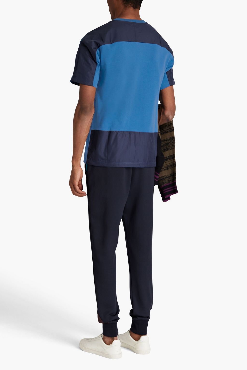 PS PAUL SMITH Shell-paneled cotton-jersey T-shirt