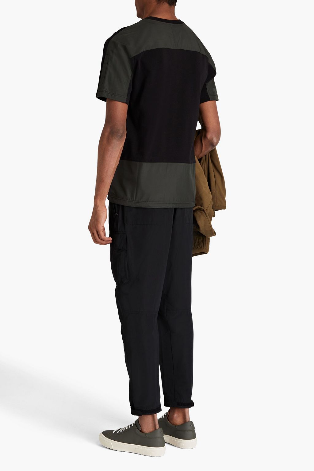 PS PAUL SMITH Shell-paneled cotton-jersey T-shirt