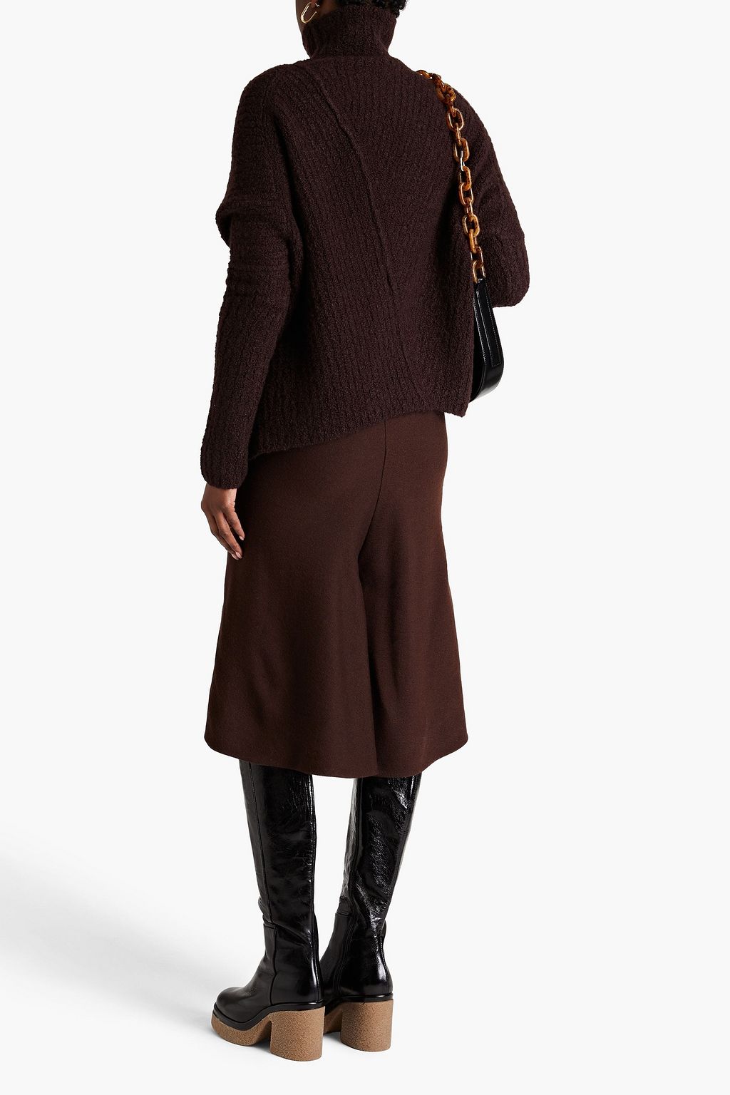PETAR PETROV Oversized bouclé-knit cashmere and silk-blend turtleneck sweater