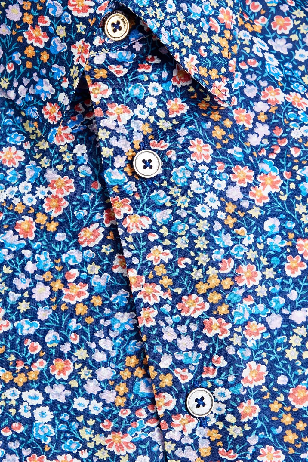 PAUL SMITH Hemd aus Baumwollpopeline mit floralem Print