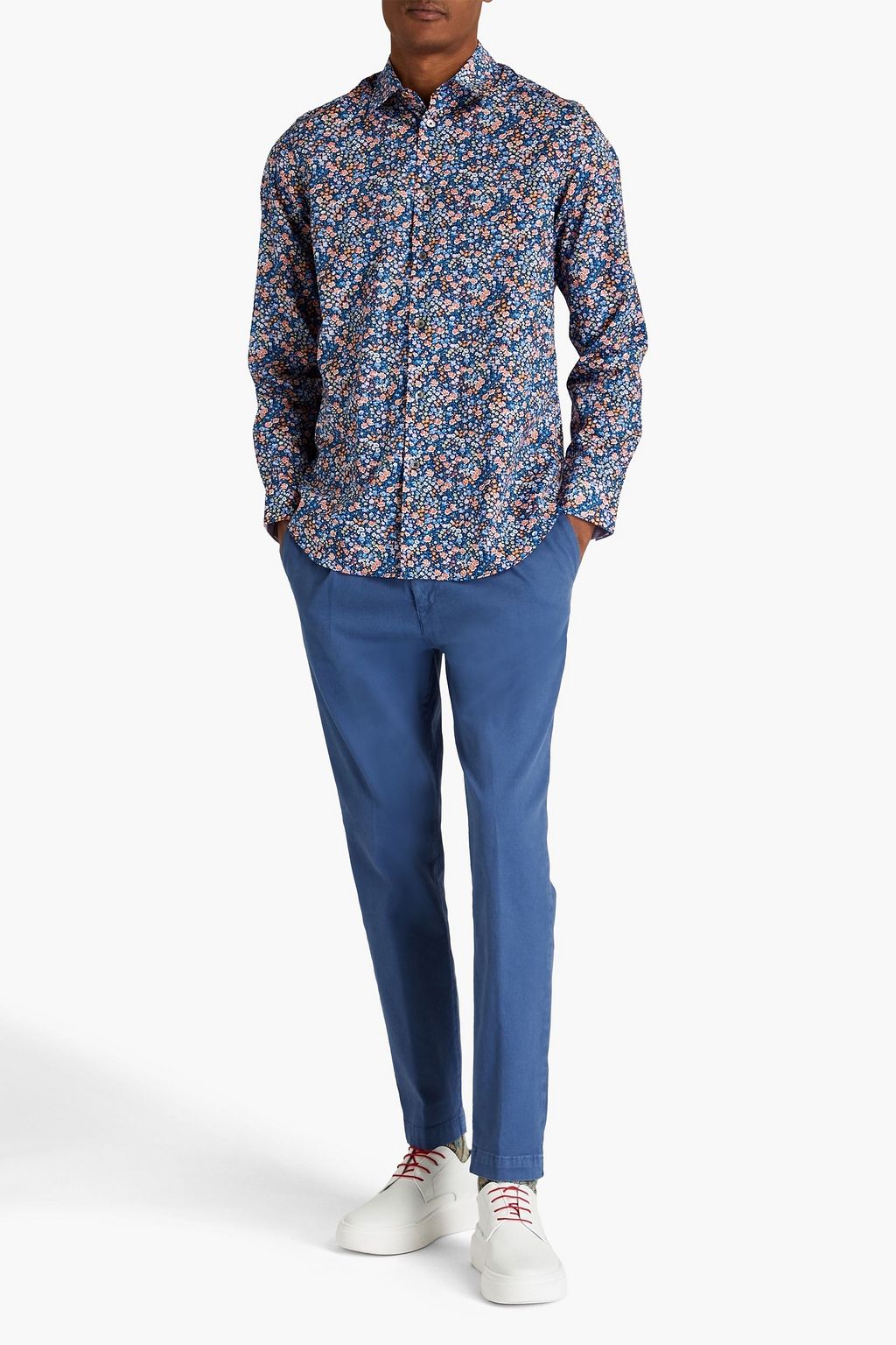 PAUL SMITH Hemd aus Baumwollpopeline mit floralem Print