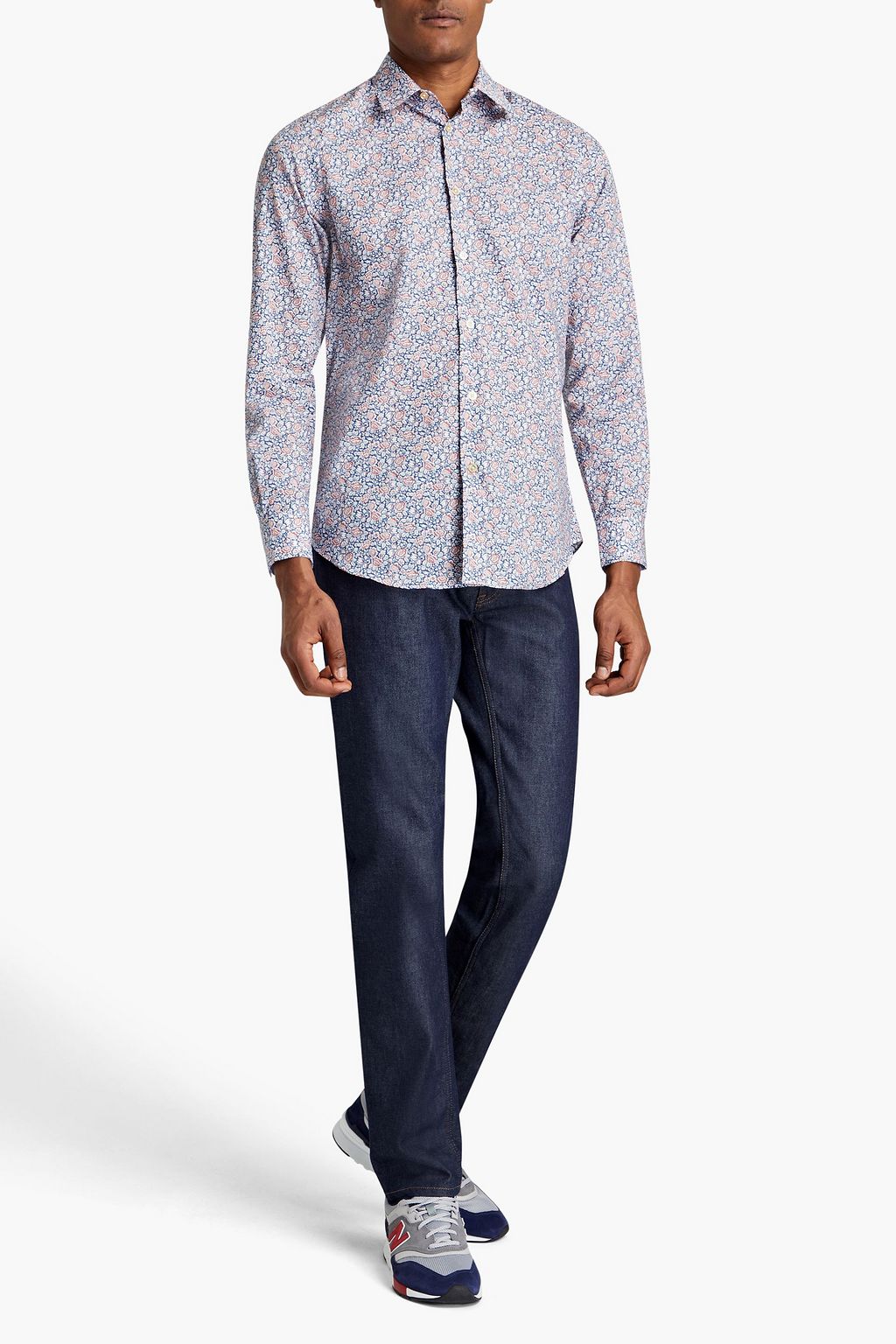PAUL SMITH Hemd aus Baumwollpopeline mit floralem Print