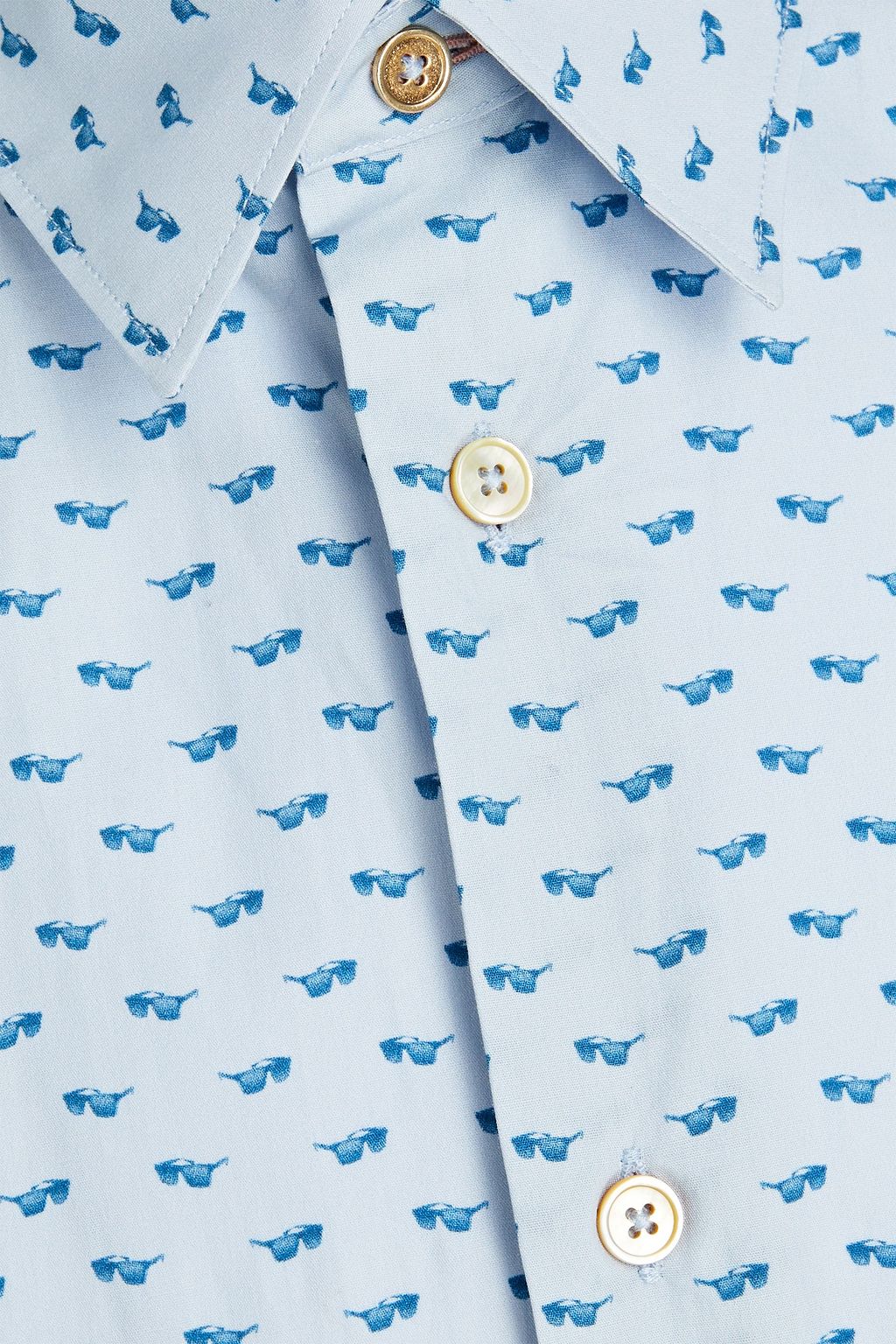 PAUL SMITH Printed cotton-poplin shirt