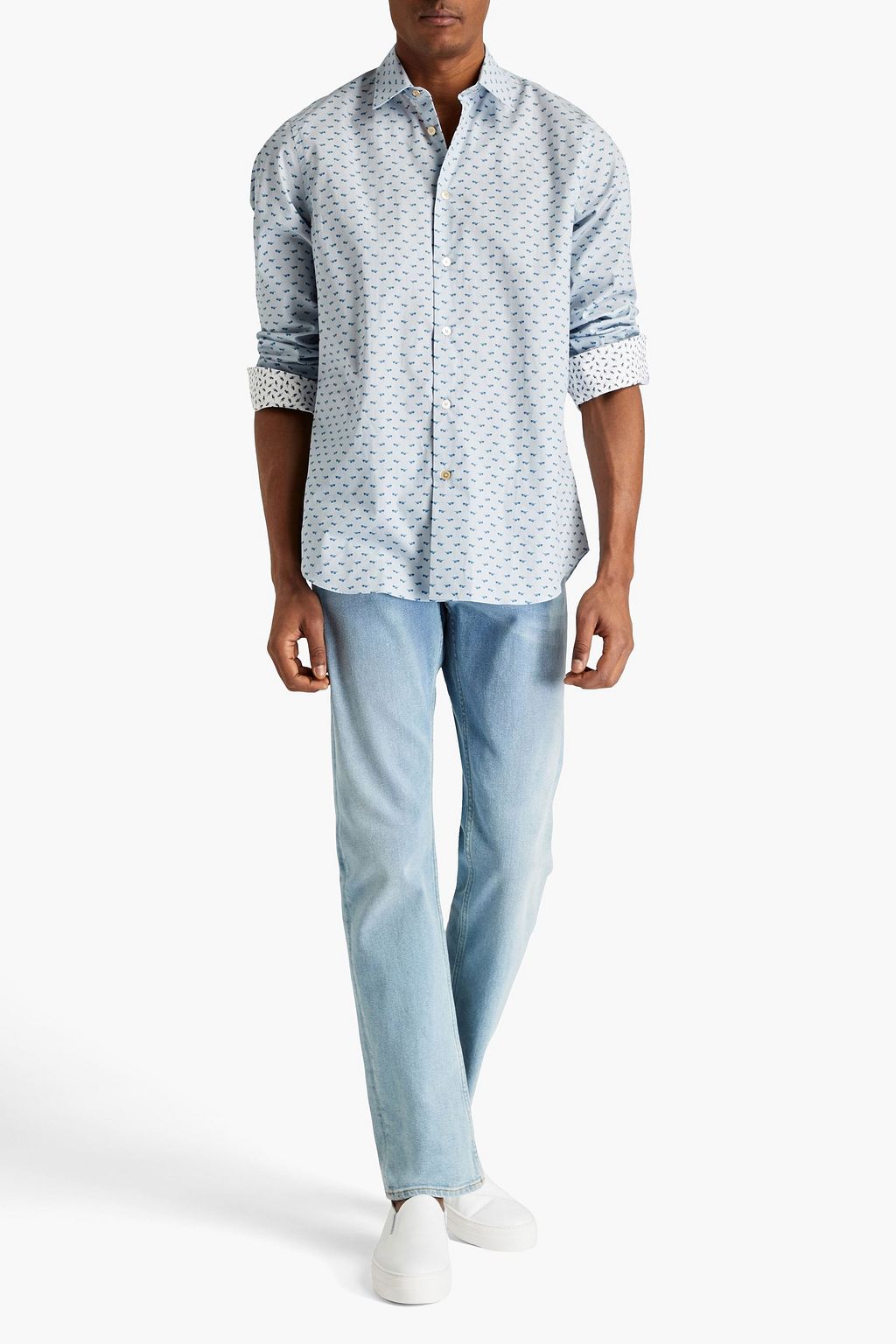 PAUL SMITH Printed cotton-poplin shirt