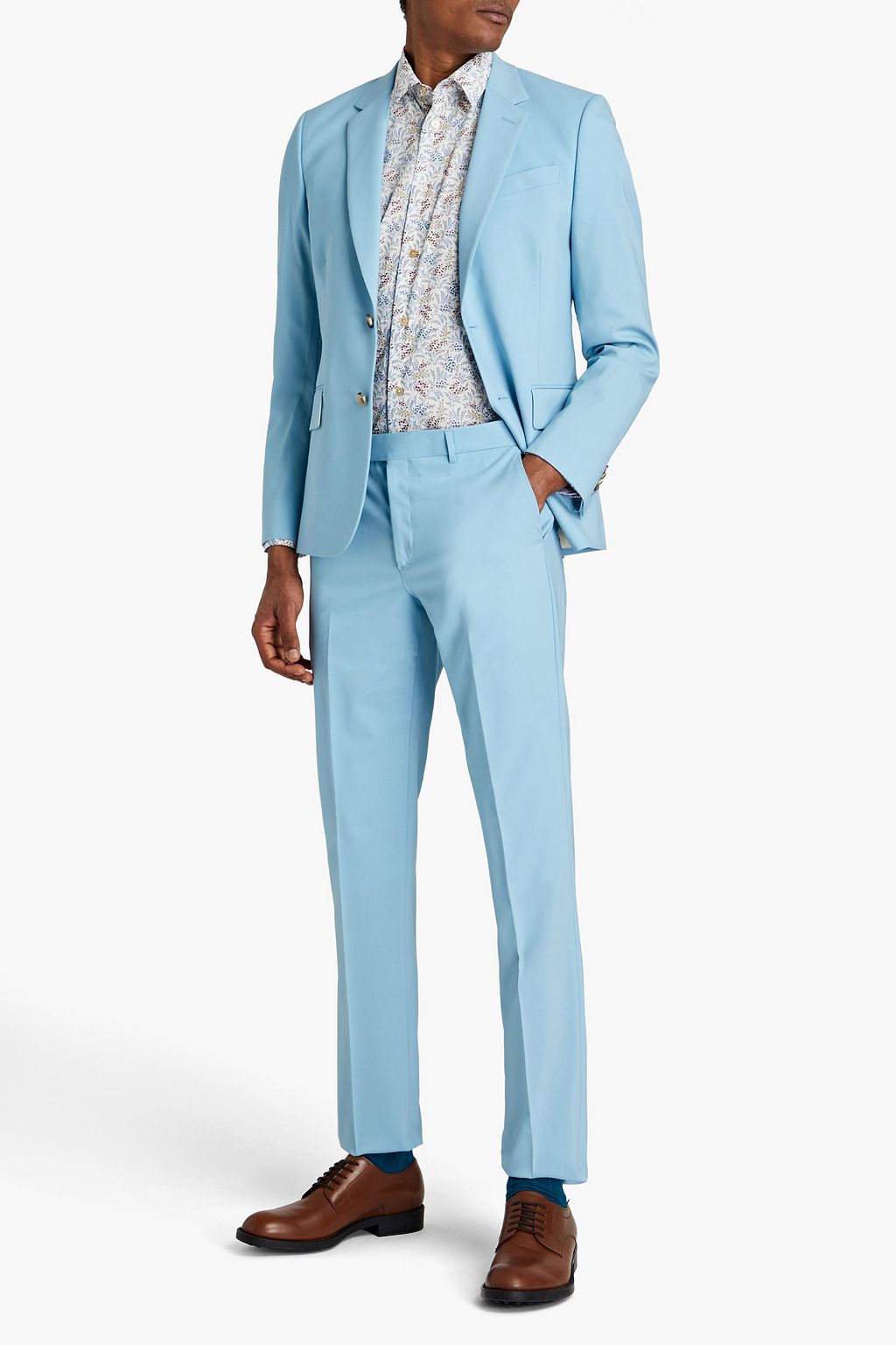 PAUL SMITH Floral-print cotton-poplin shirt