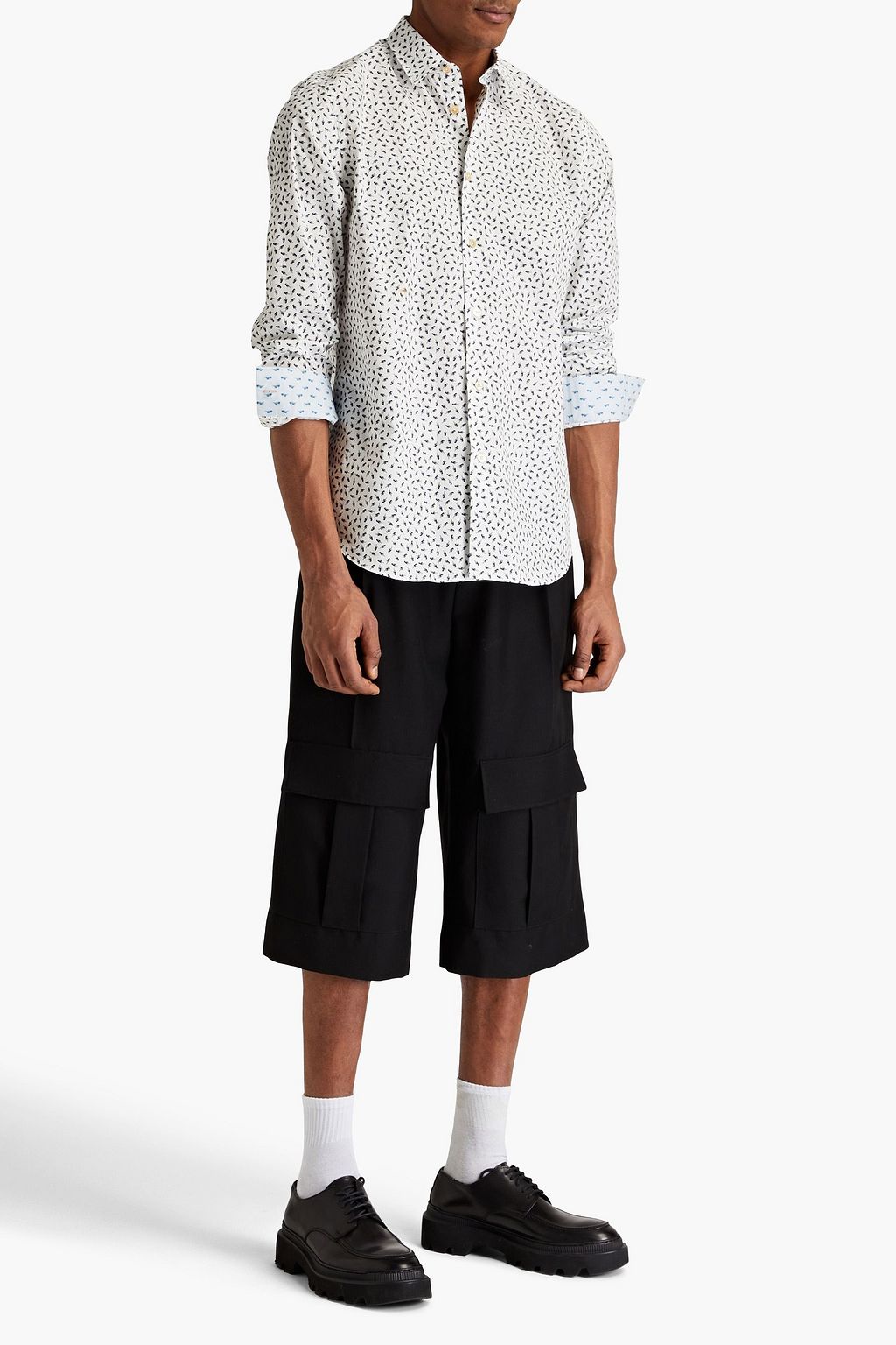 PAUL SMITH Printed cotton-poplin shirt