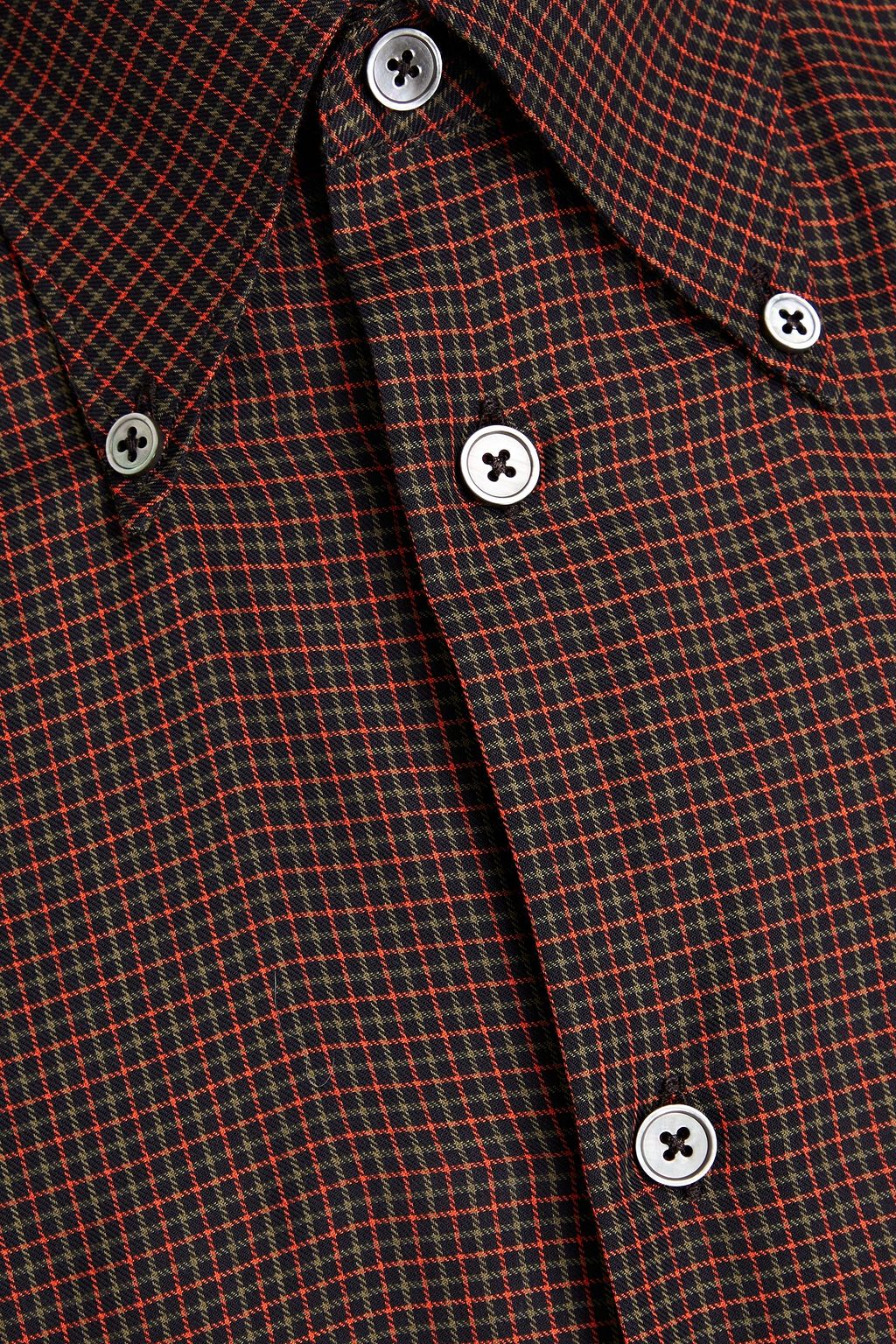 PAUL SMITH Checked cotton-blend poplin shirt