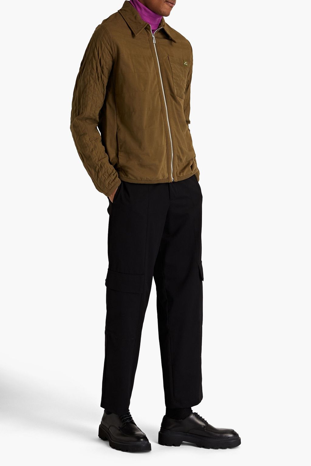 PS PAUL SMITH Quilted cotton-blend piqué jacket