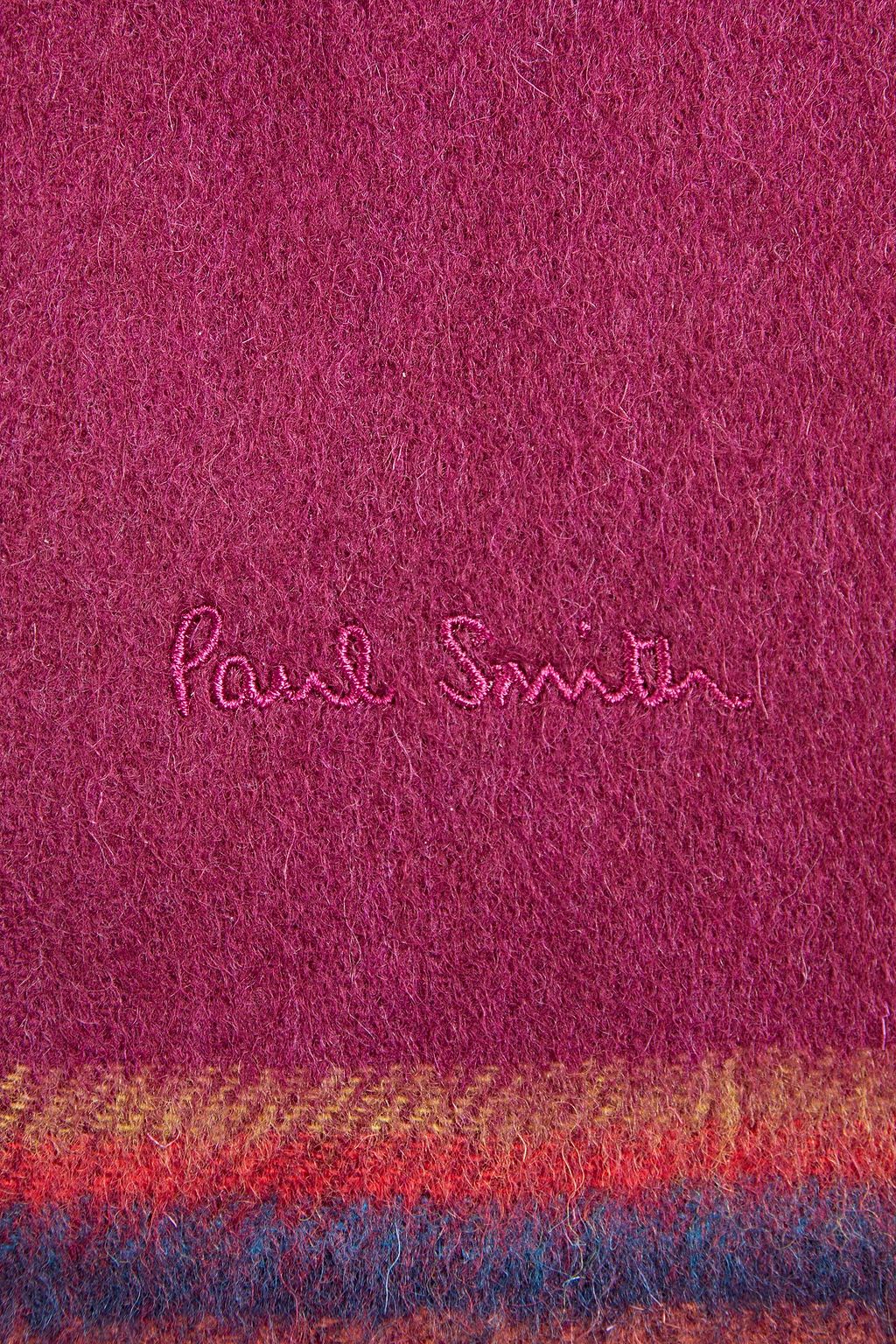 PAUL SMITH Fringed wool scarf