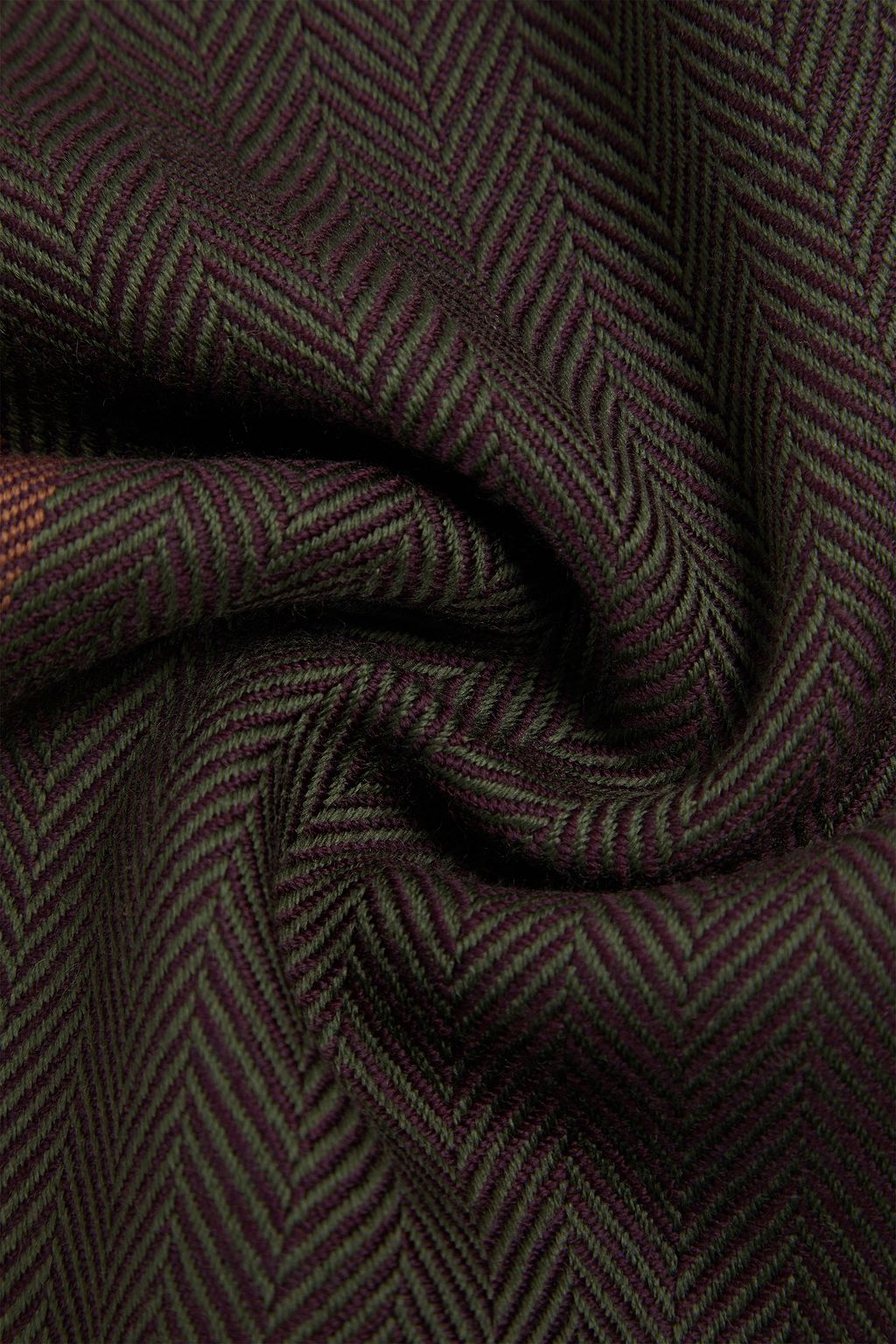 PAUL SMITH Herringbone jacquard-knit wool scarf