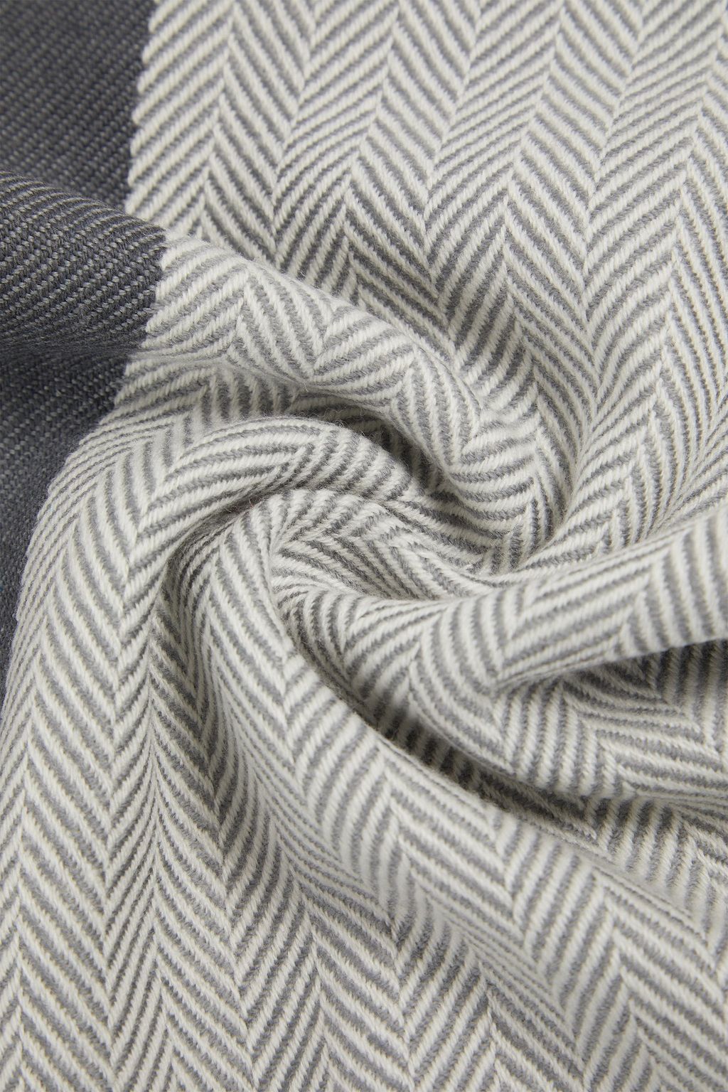 PAUL SMITH Herringbone jacquard-knit wool scarf