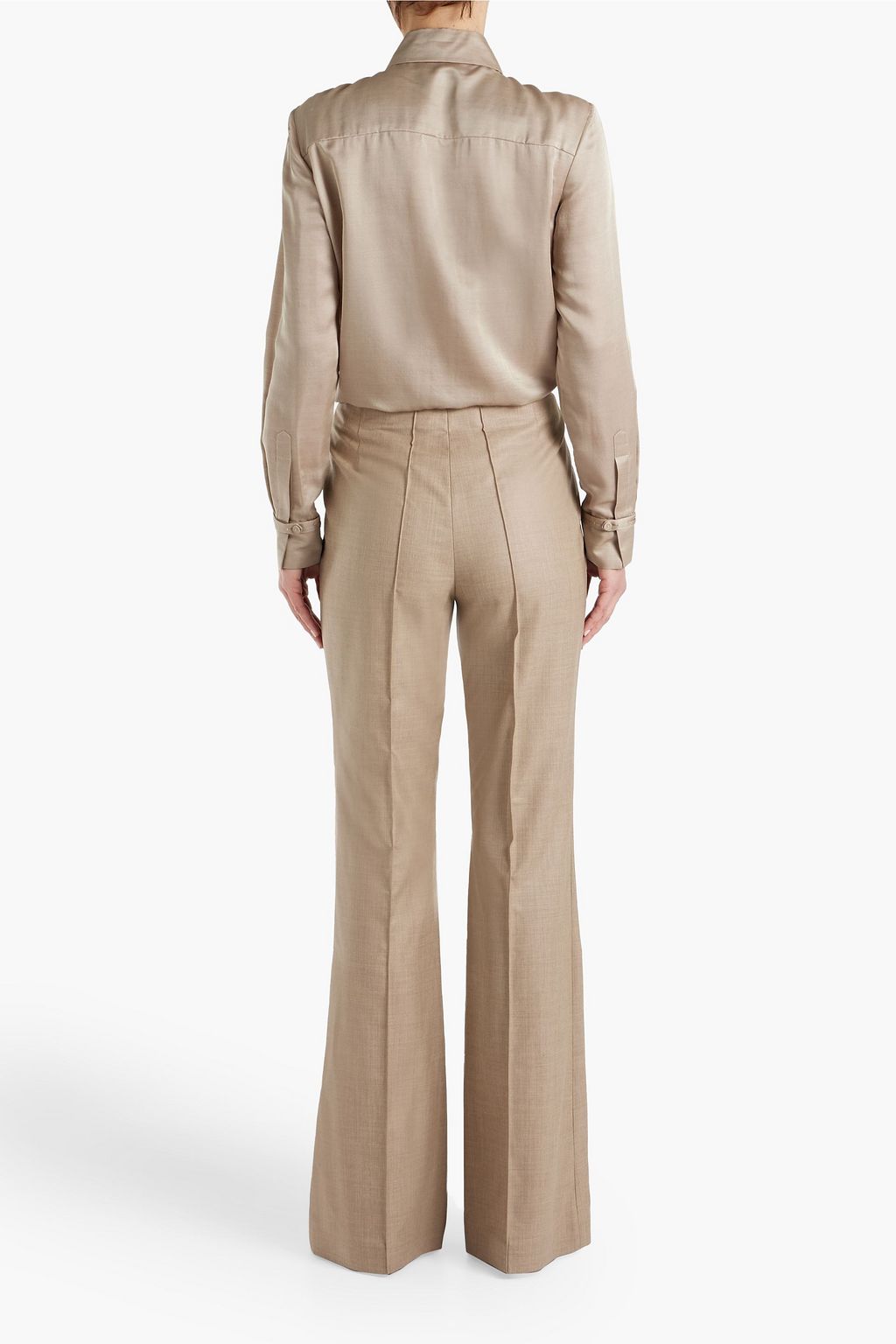 GABRIELA HEARST Murus mélange wool-twill flared pants