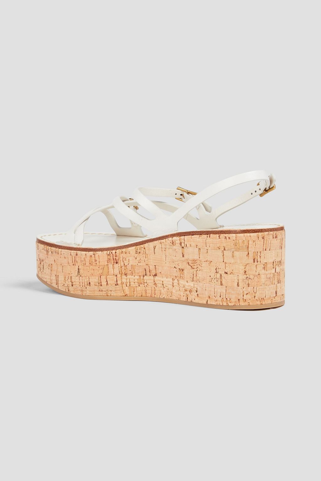TOD'S レザー プラットフォームサンダル バックル付き