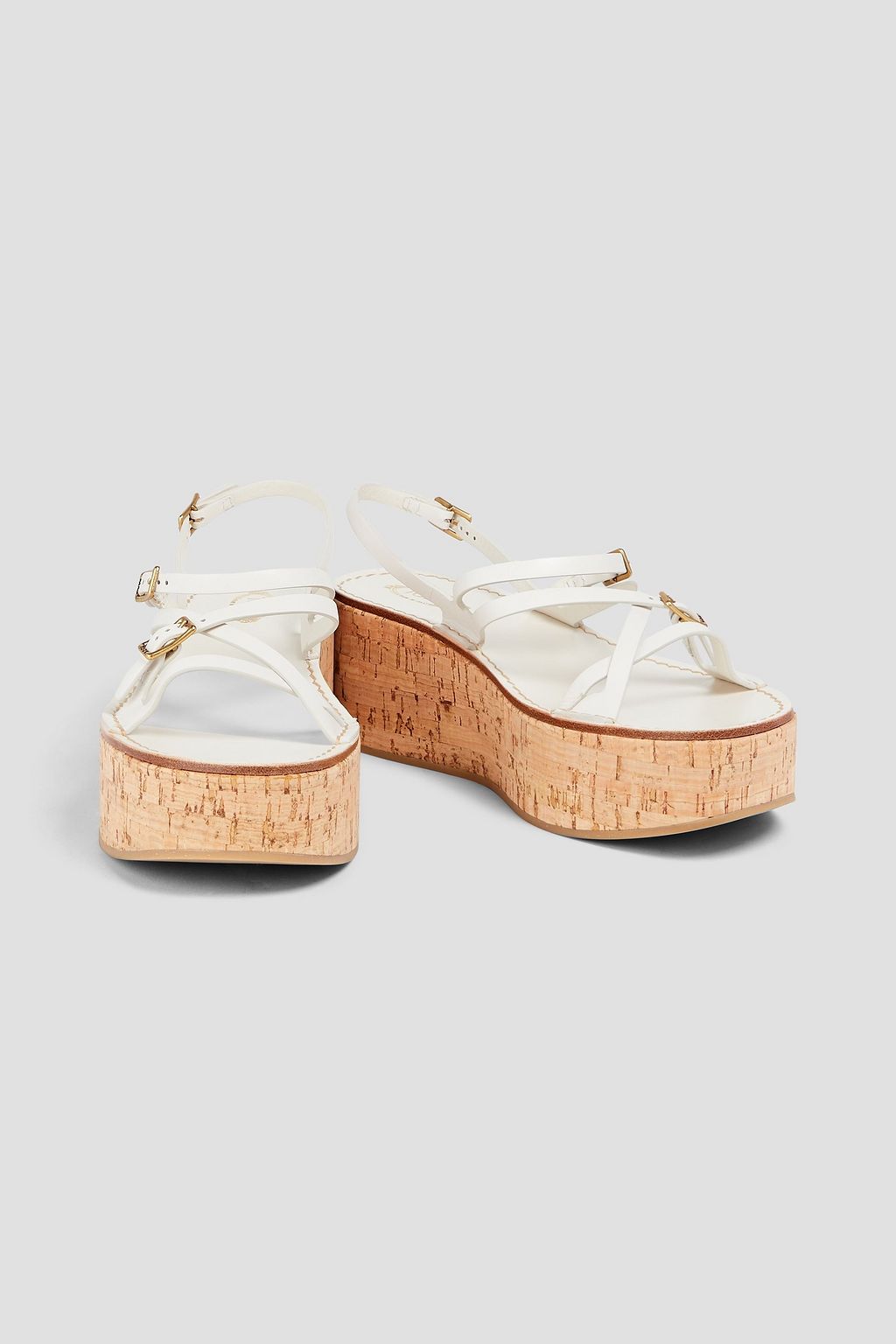 TOD'S レザー プラットフォームサンダル バックル付き