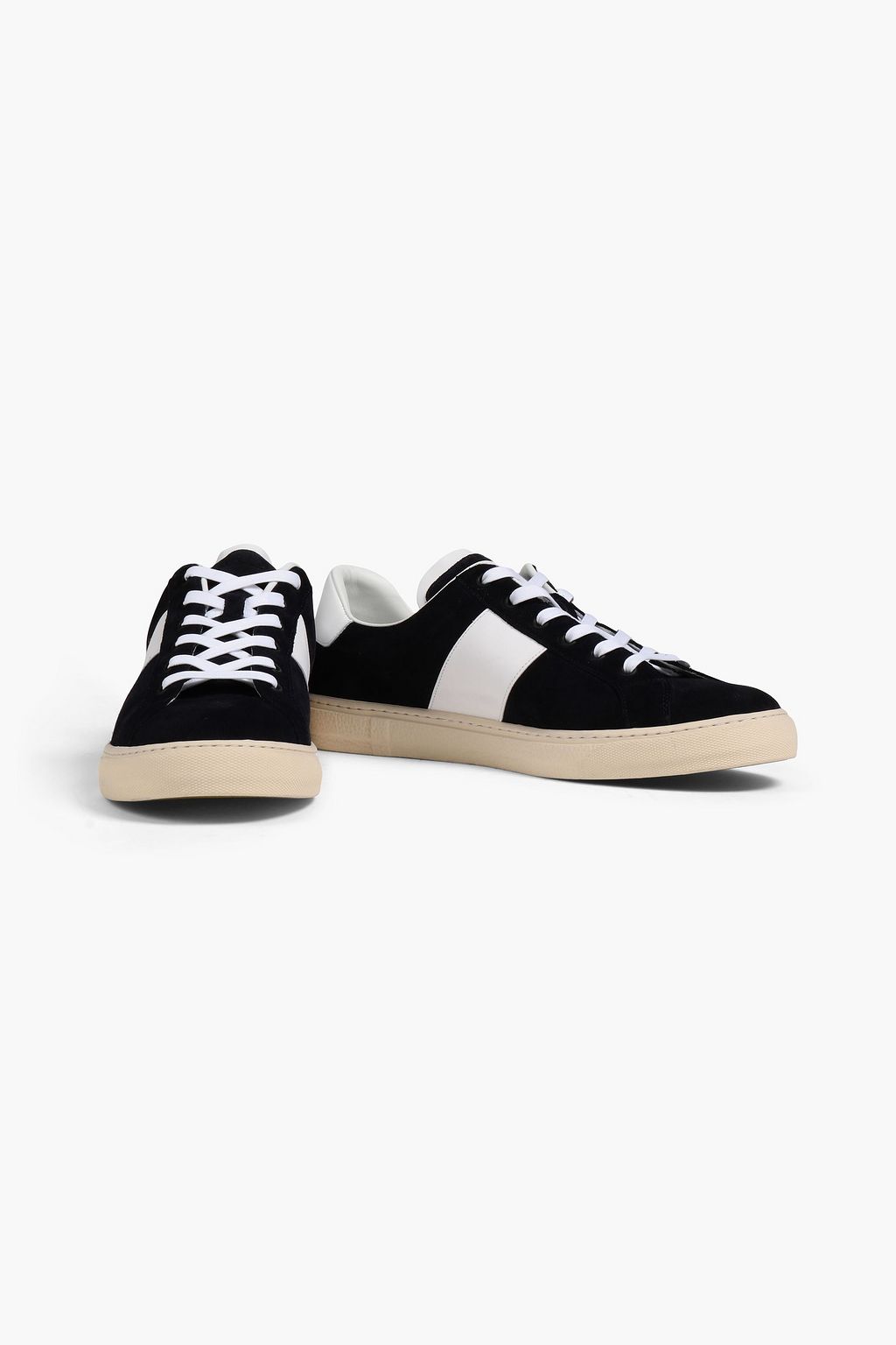 PAUL SMITH Hansen leather-trimmed suede sneakers