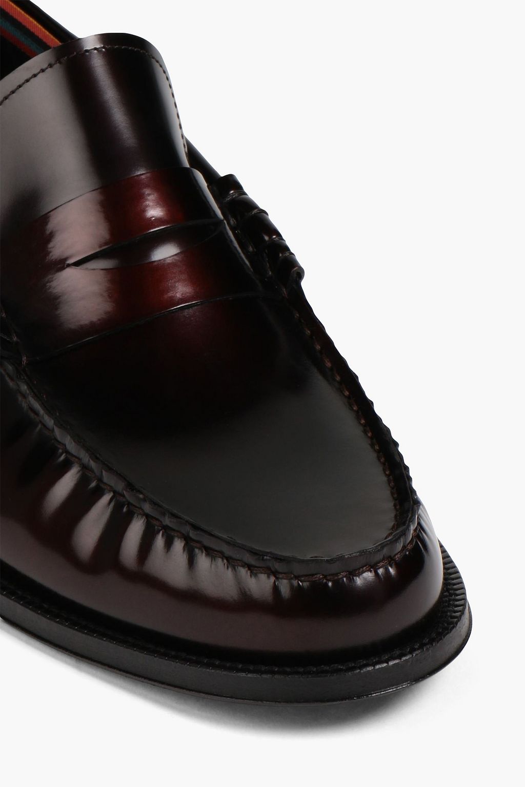 PAUL SMITH Cassini glossed-leather penny loafers
