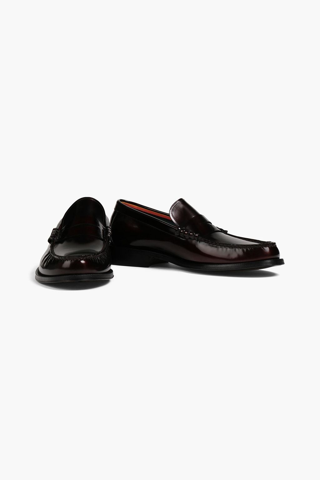 PAUL SMITH Cassini glossed-leather penny loafers