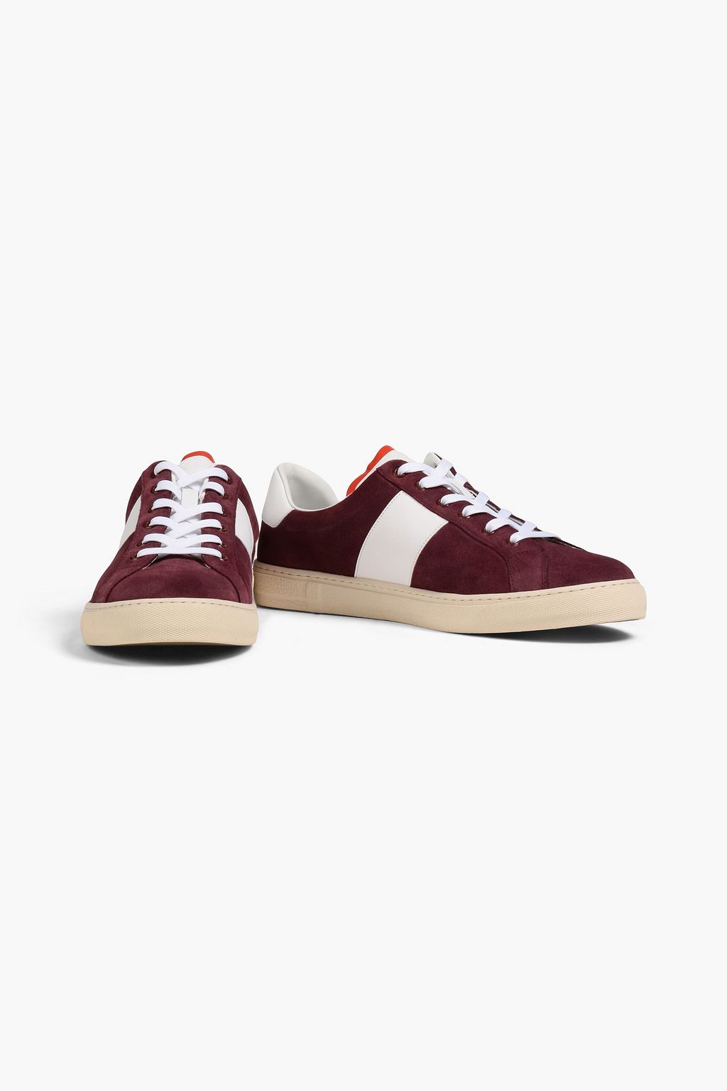 PAUL SMITH Hansen leather-trimmed suede sneakers