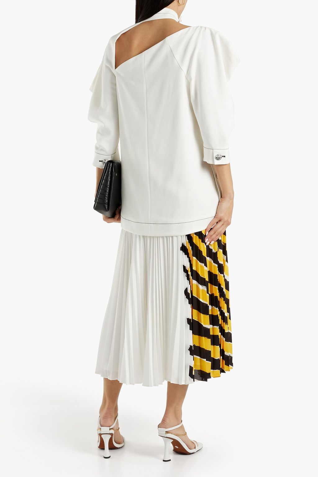PROENZA SCHOULER Button-detailed cutout crepe top