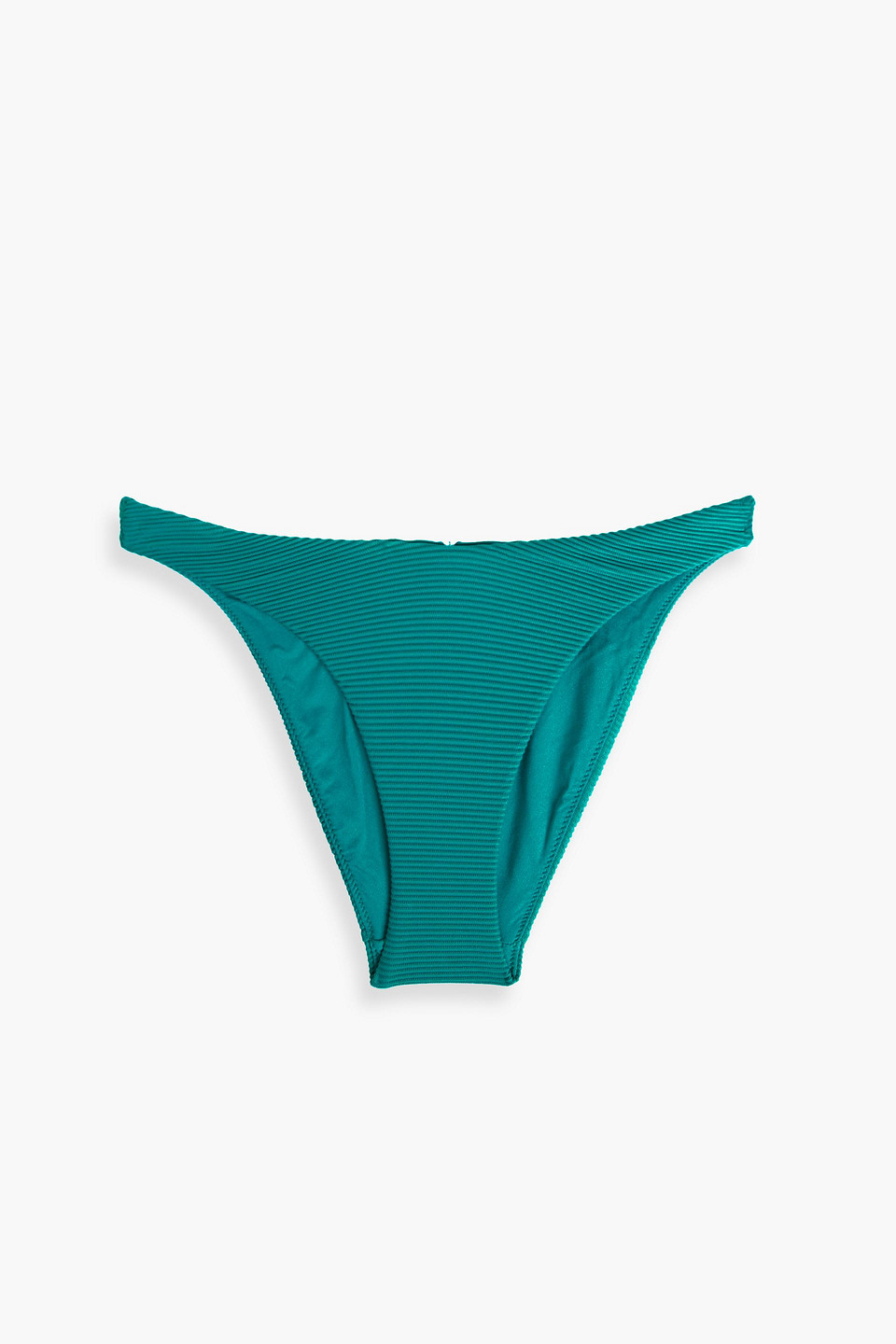 Seafolly Ribbed High-rise Bikini Briefs In Teal