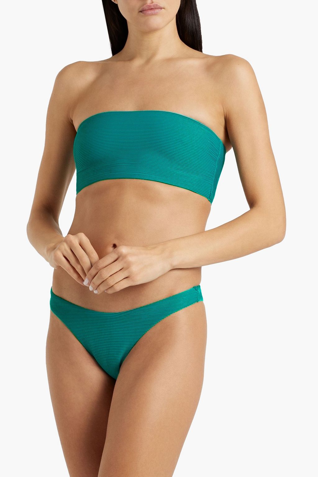 SEAFOLLY سروال بيكيني بخصر مرتفع وتصميم مضلّع