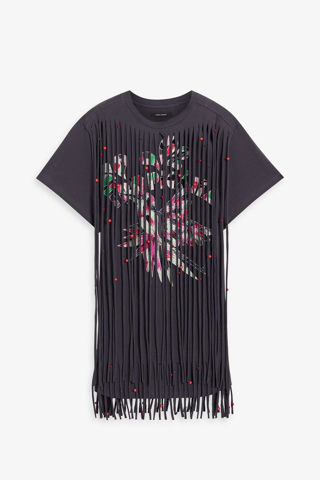 Ekspert hektar tjener ISABEL MARANT Fringed embroidered cotton-jersey T-shirt | Sale up to 70%  off | THE OUTNET