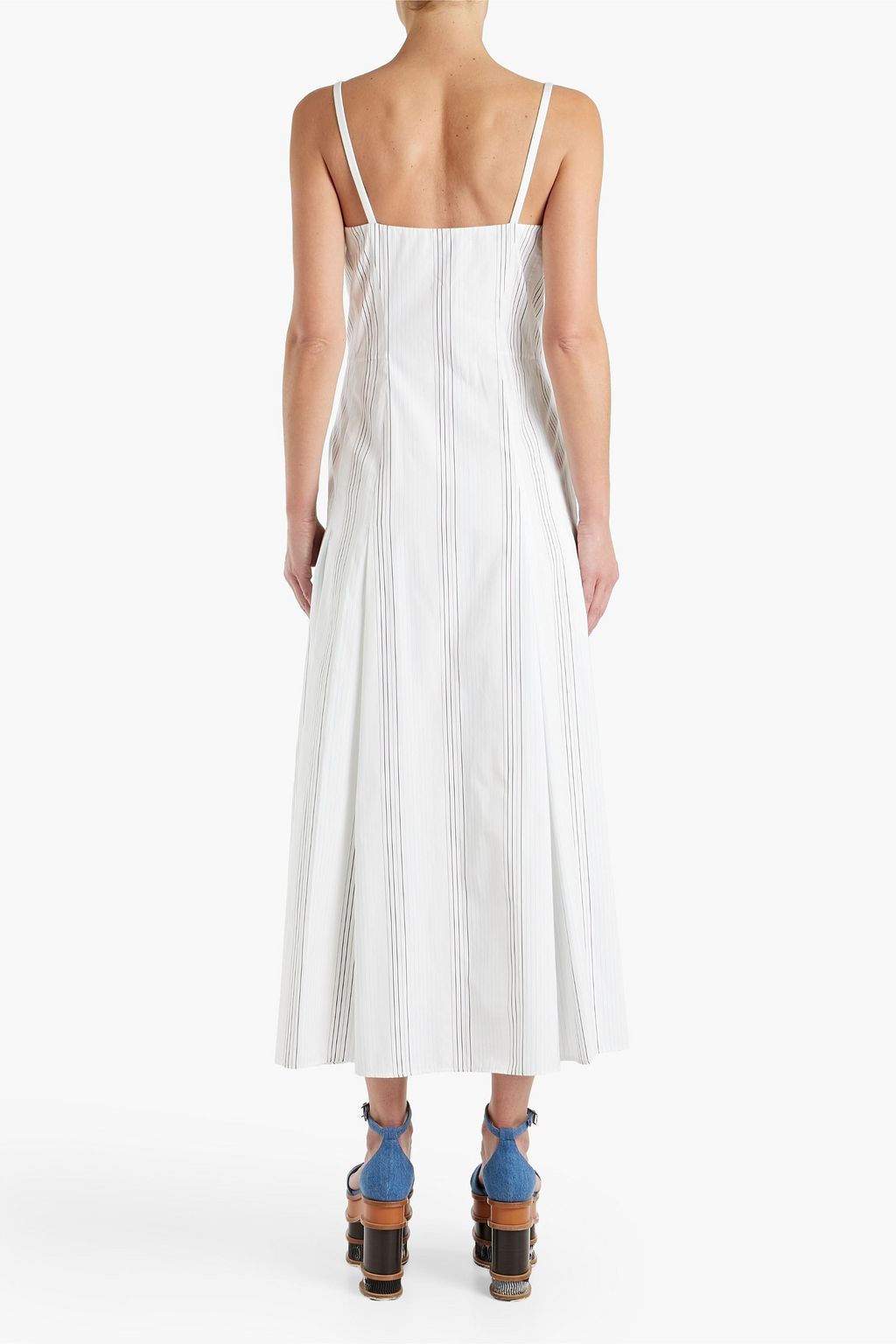 GABRIELA HEARST Prudence pleated striped cotton-poplin maxi dress