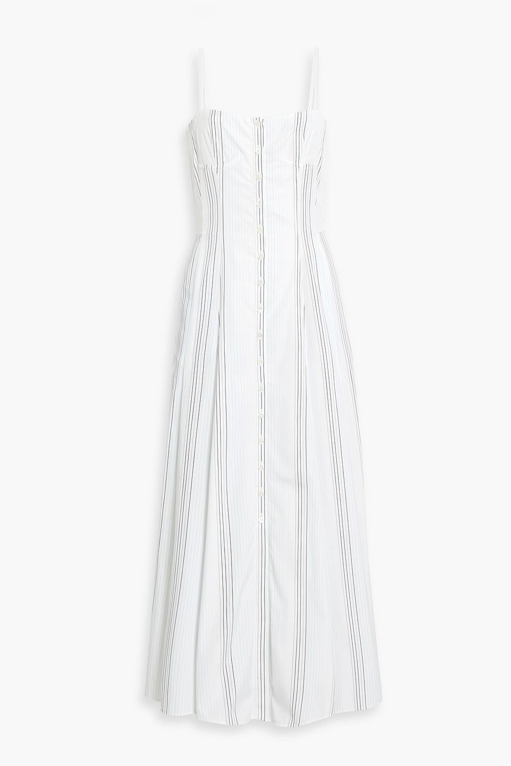 GABRIELA HEARST Prudence pleated striped cotton-poplin maxi dress | THE ...