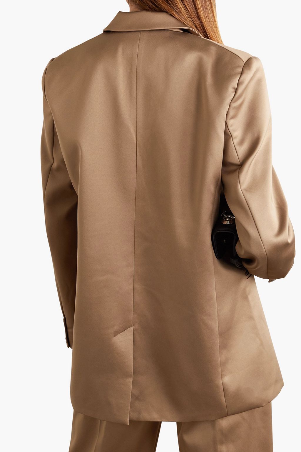 MUNTHE Map double-breasted satin blazer