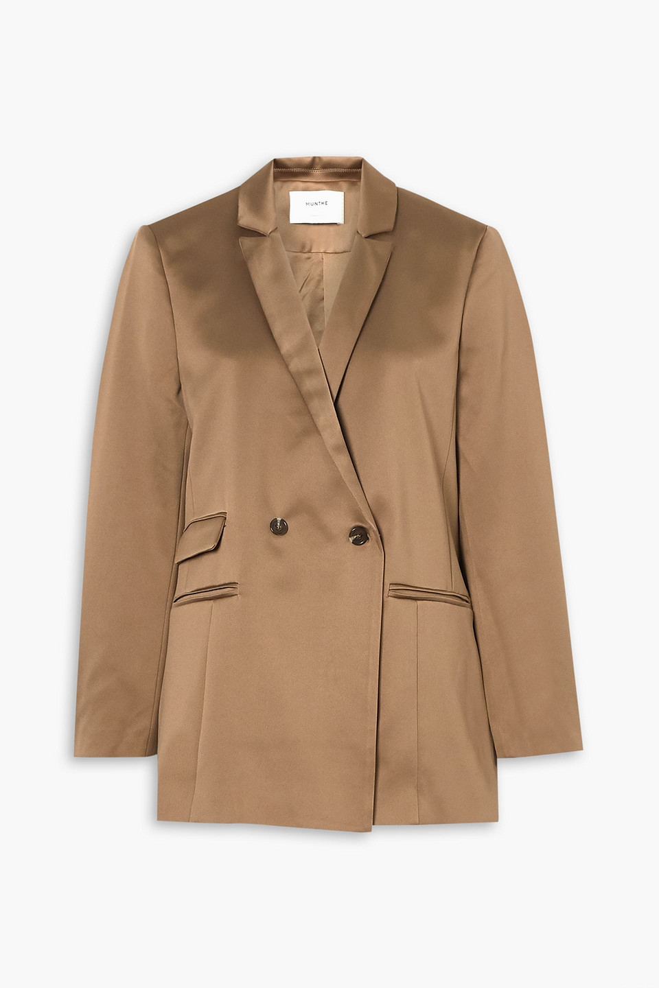 MUNTHE Map double-breasted satin blazer
