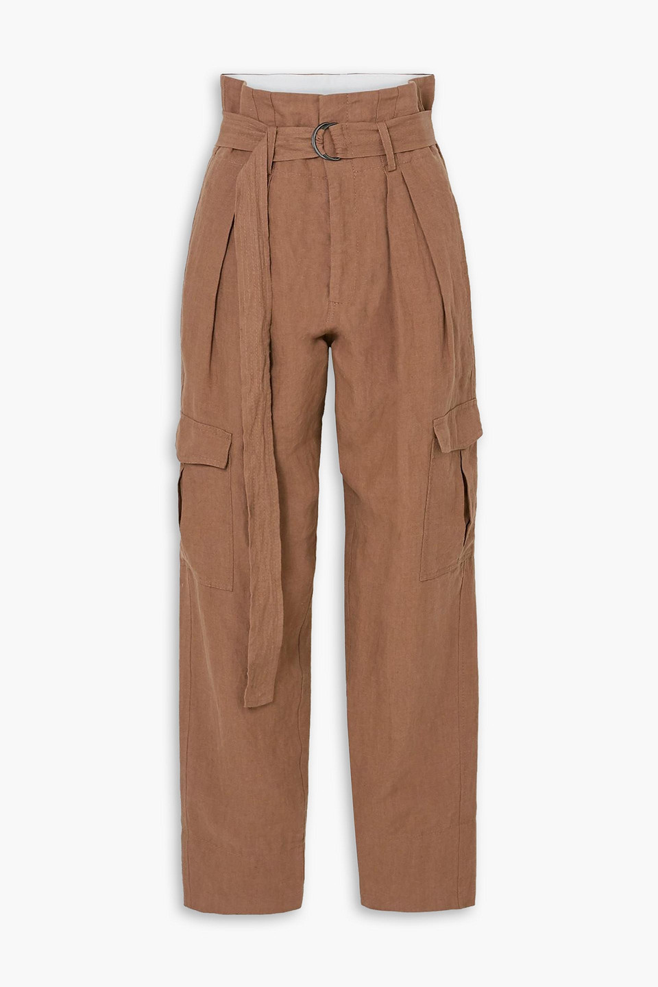 Space For Giants belted linen tapered pants