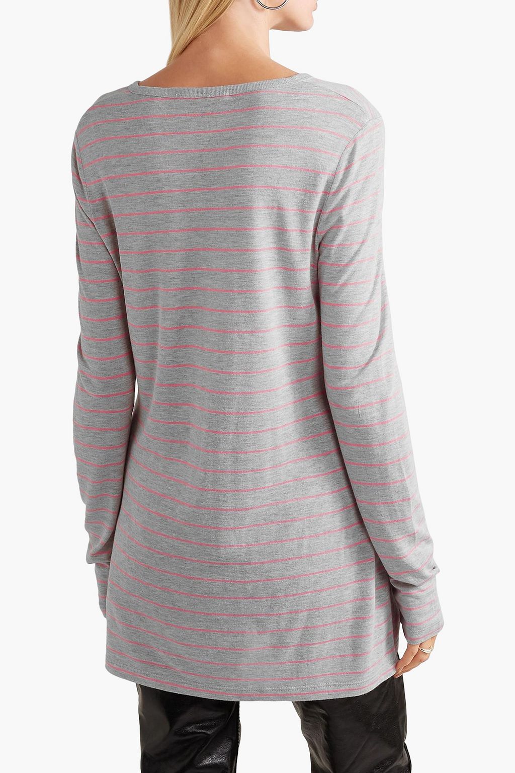 ALEXANDERWANG.T Striped slub jersey top