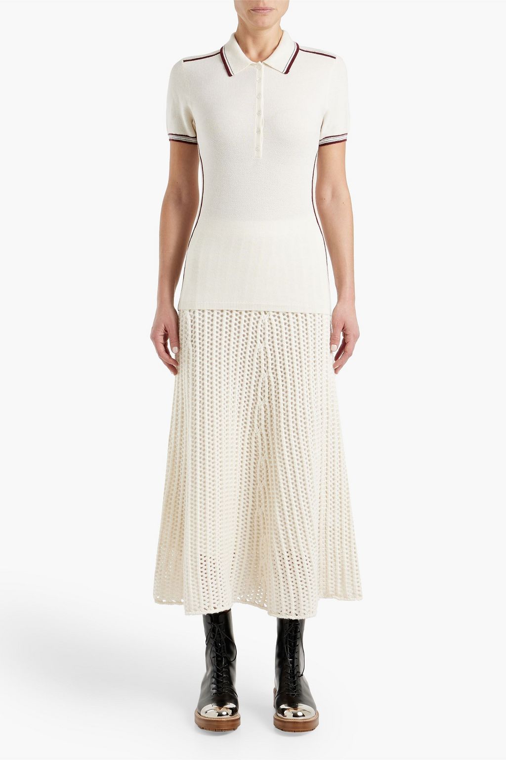 GABRIELA HEARST Duke striped cashmere polo shirt