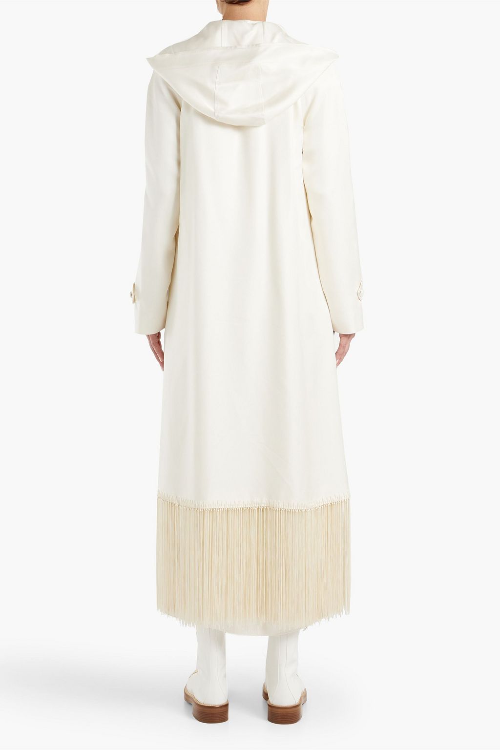 GABRIELA HEARST Ramino fringed silk-twill hooded coat