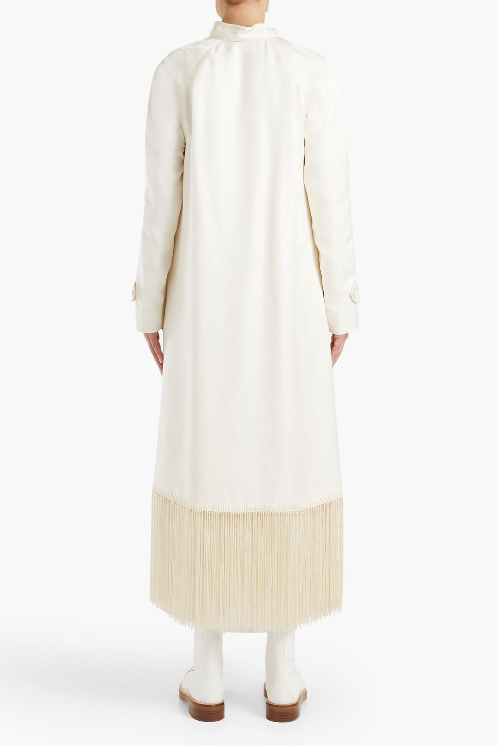 GABRIELA HEARST Ramino fringed silk-twill hooded coat